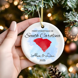 Första jul i South Carolina State Ornament