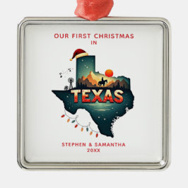 Första jul i Texas State-Personligen Julgransprydnad Metall
