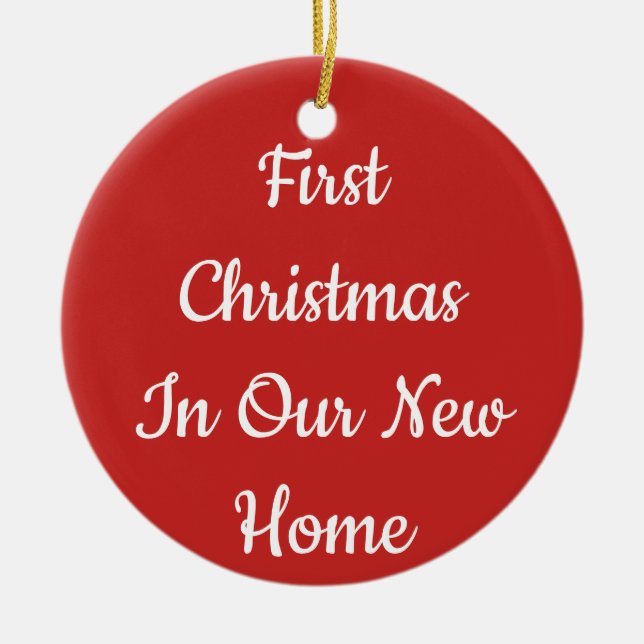 Första jul i vår nya hem- prydnad julgransprydnad keramik (Framsidan)