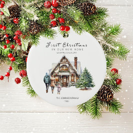 Första jul i vårt nya hem | 1 Kylfamilj Julgransprydnad Keramik