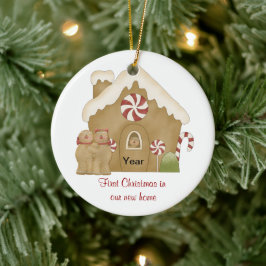 Första jul i vårt nya hem julgransprydnad keramik