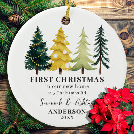 Första jul i vårt nya hem Nya ägare Julgransprydnad Keramik