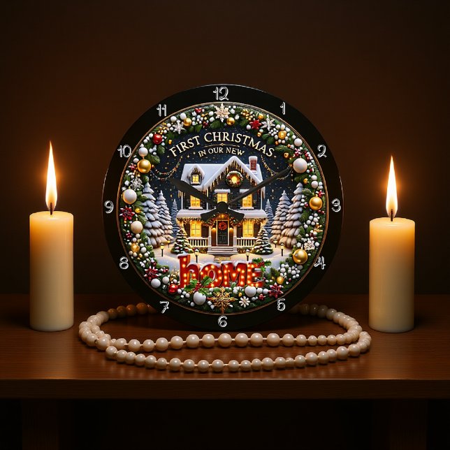 Första jul i vårt nya hem stor klocka (Skapare uppladdad)