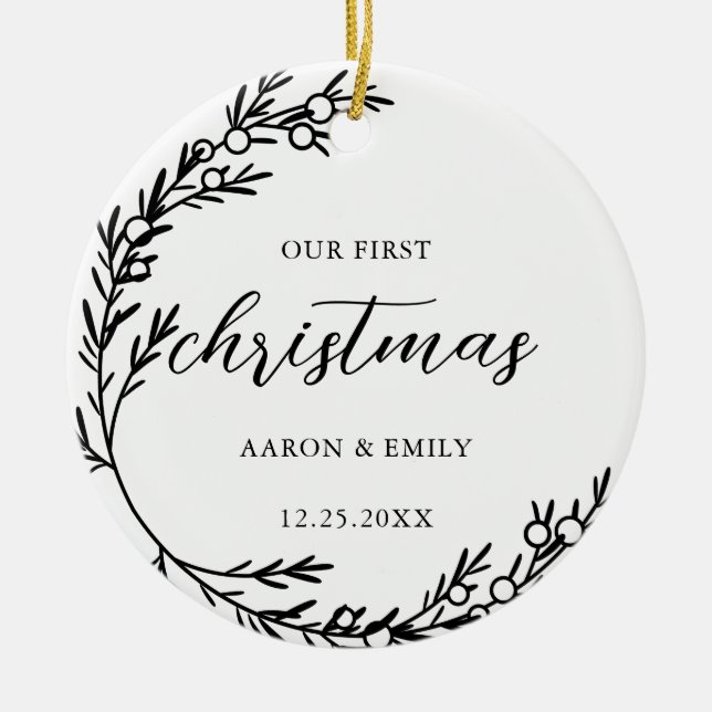 Första jul Juniper Wandeckemic Ornamic Julgransprydnad Keramik (Framsidan)