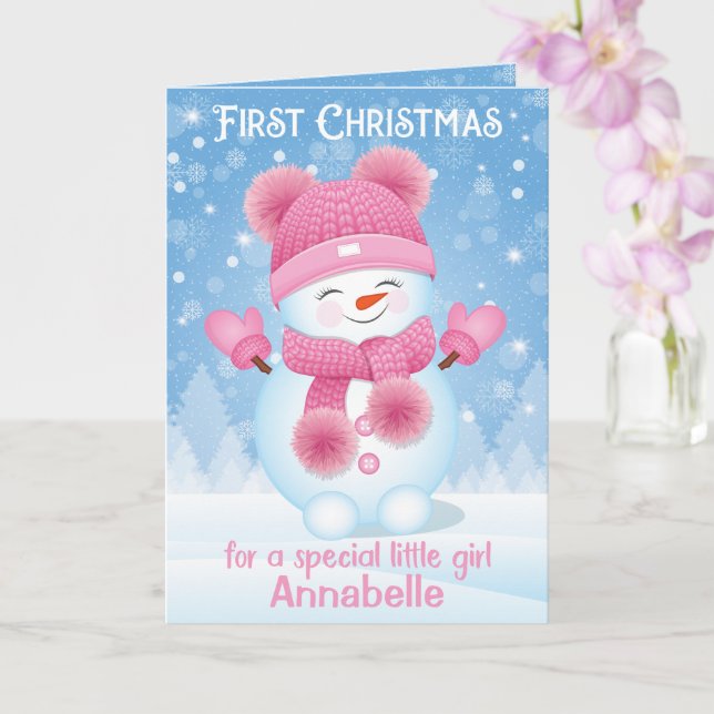 Första jul | Kortet Flicka Kort (Orkide)