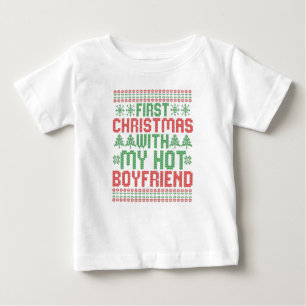 Första jul med min Hett BoyFriend Sweater T Shirt