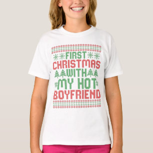 Första jul med min Hett BoyFriend Sweater T Shirt