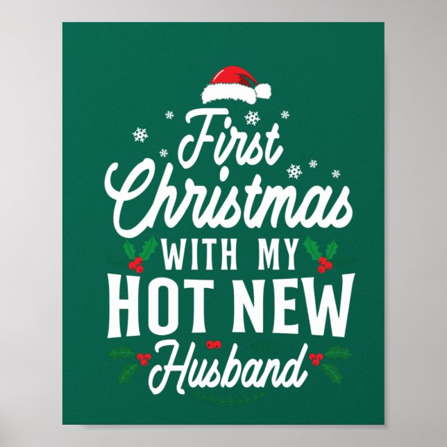 Första jul med min Hett New Make Julafton Gift Poster (Framsidan)