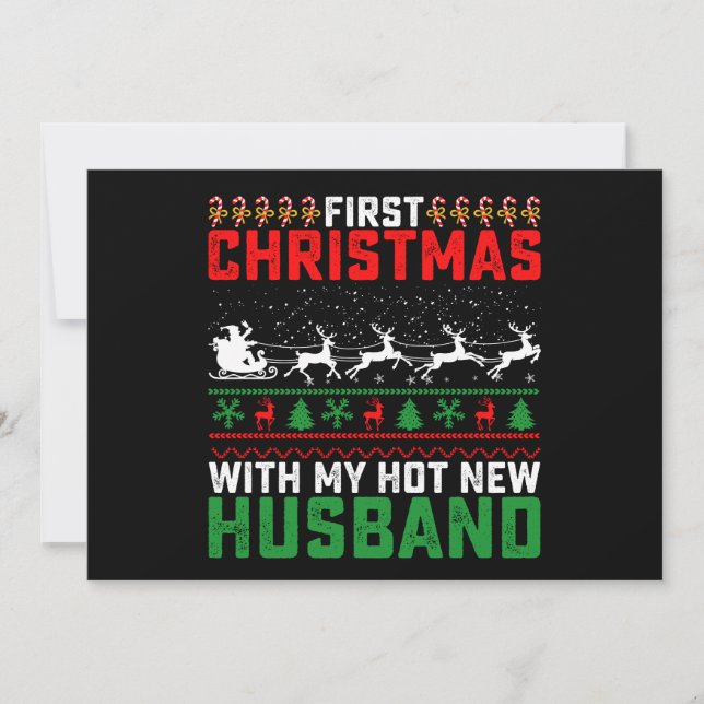 Första jul med min Hett New Make Ugly Inbjudningar (Framsida)