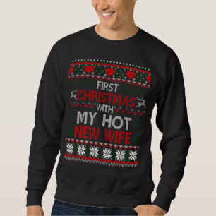 Första jul med min Hett Ny fru gift Lång Ärmad Tröja