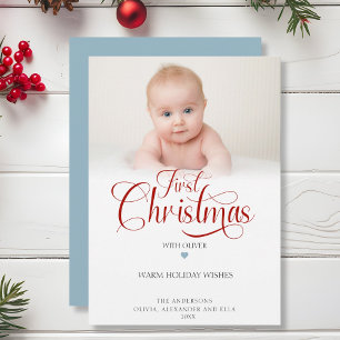 Första jul med Photo Helgdag Card Julkort