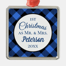 Första jul Mr. och Mrs. Buffalo Blue Play Julgransprydnad Metall