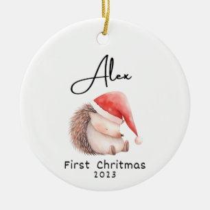 Första jul, Personlig Baby Namn Ornament