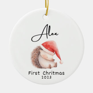 Första jul, Personlig Baby Namn Ornament