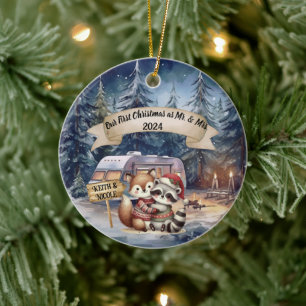 Första jul-RV Ett par nylyserade ornament