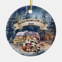 Första jul-RV Ett par nylyserade ornament