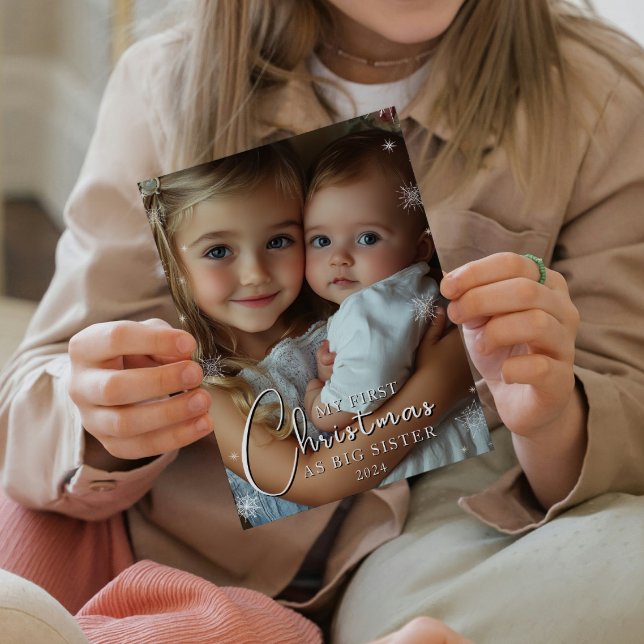 Första jul som Big Sister Photo Vykort (Skapare uppladdad)