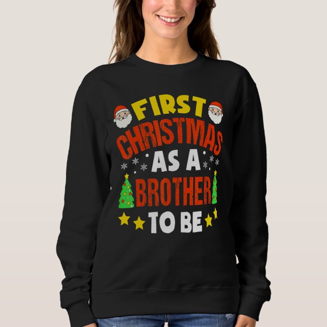 Första jul som broder för att vara julafton t shirt (Framsida)
