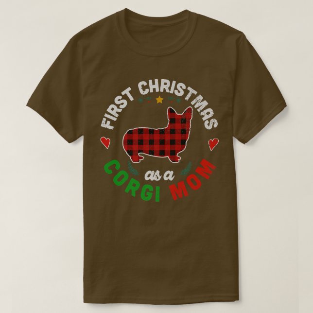 Första jul som Corgi Mamma-948 T Shirt (Design framsida)