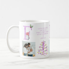 Första jul som ... Cute Helgdag Photo Collage Kaffemugg