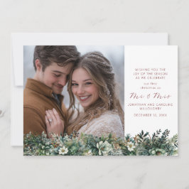 Första jul som Elegant Greenery Julkort