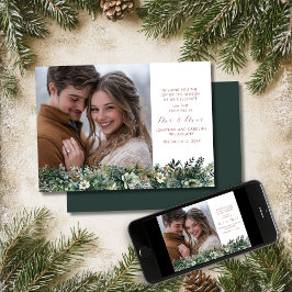 Första jul som Elegant Greenery Julkort