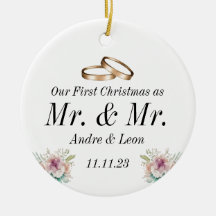 Första jul som ett gift par prydnadsföremål