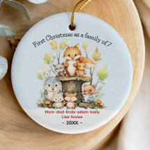 Första jul som familj av 7 söta rävar
