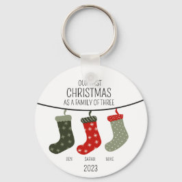 Första jul som familj av tre nyckelring