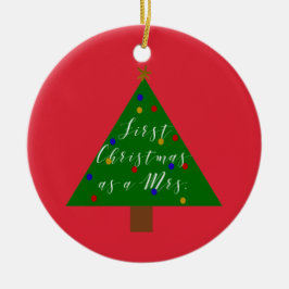Första jul som fru Personlig Ornament