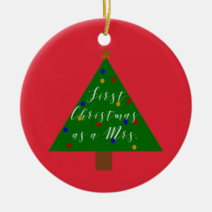 Första jul som fru Personlig Ornament