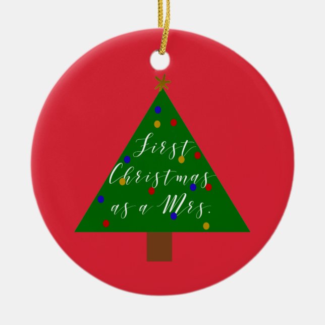 Första jul som fru Personlig Ornament (Framsidan)
