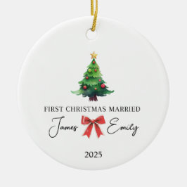 Första jul som gift prydnadsföremål, Bröllop Gift Julgransprydnad Keramik