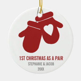 Första jul som helgdagar för para en | julgransprydnad keramik