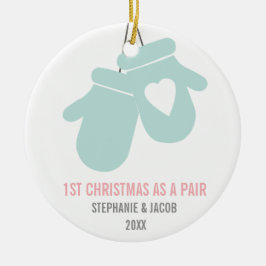 Första jul som helgdagar för para en | julgransprydnad keramik
