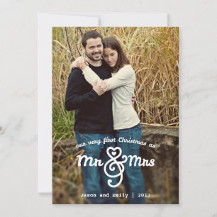 Första jul som Herr & kort för Fru helgdagfoto