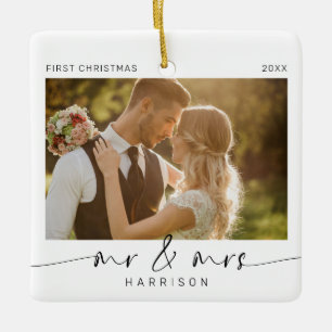 Första jul som herr och fru Newlyweds Keepsaké Julgransprydnad Keramik