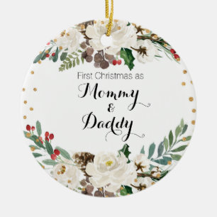 Första jul som Mamma och Pappa ornament
