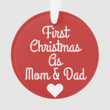Första jul som mamma- & pappaprydnad
