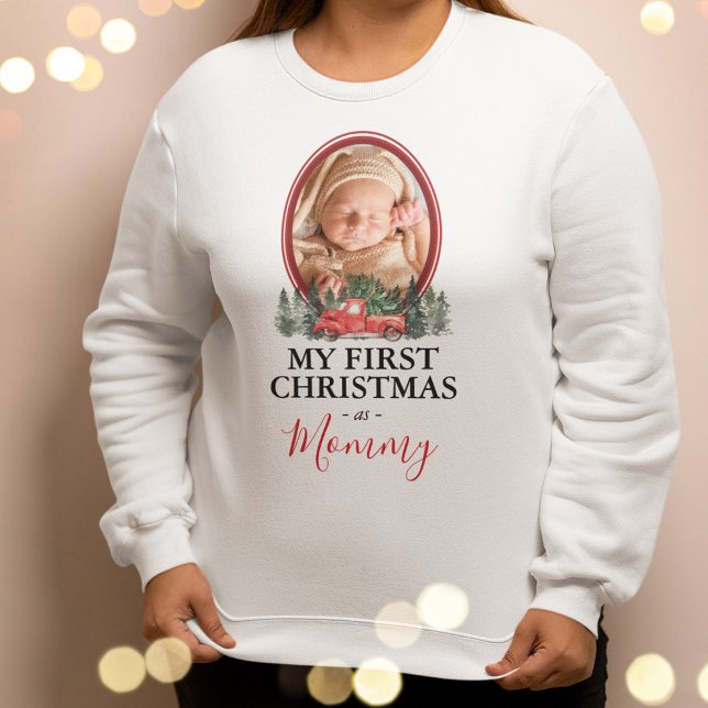 Första jul som Mamma Red Lastbil T Shirt (Skapare uppladdad)