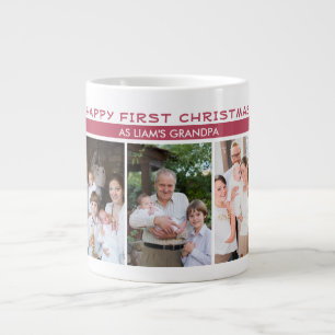 Första jul som morfar 5 Photo Collage Jumbo Mugg