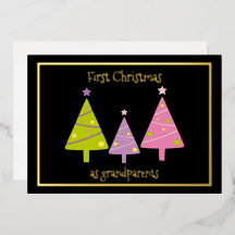 Första jul som morföräldrar Cute Träd Anpassningsb