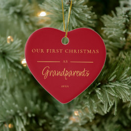 Första jul som morföräldrar Foto Red Ornament