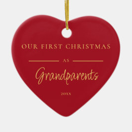 Första jul som morföräldrar Foto Red Ornament