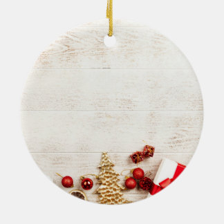 Första jul som morföräldrar julgransprydnad keramik