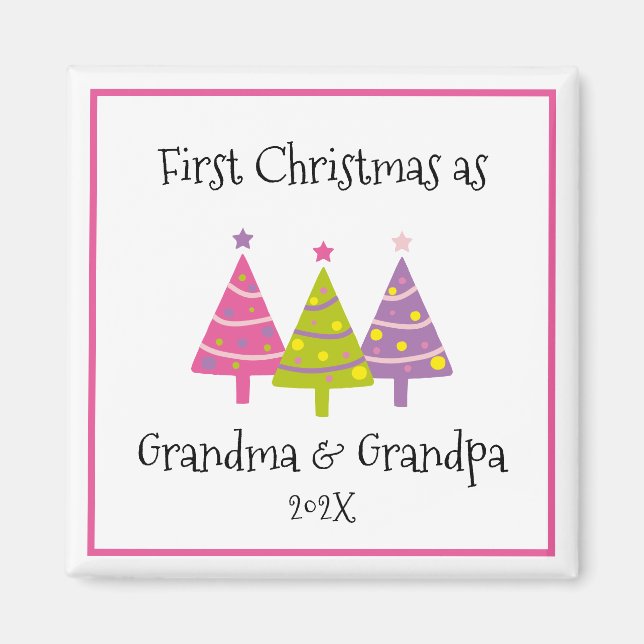 Första jul som morföräldrar magnet (Framsidan)