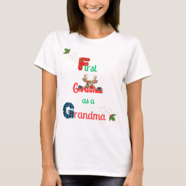 Första jul som mormor Dam Festive T Shirt