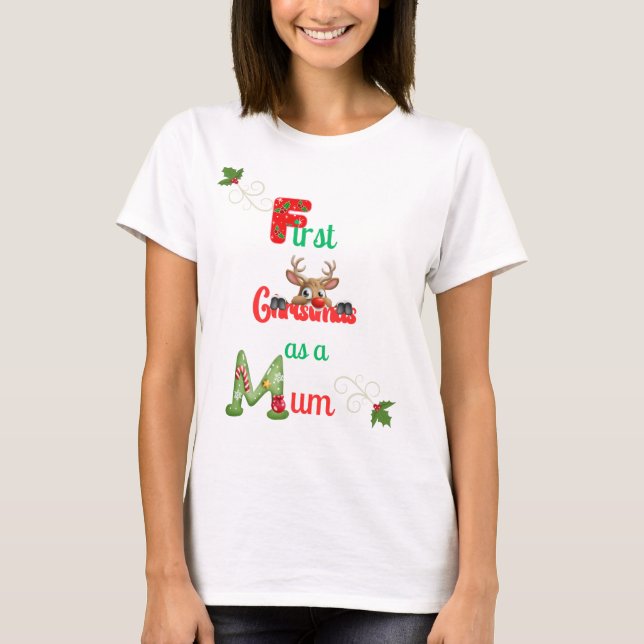 Första jul som Morsa Dam T Shirt (Framsida)