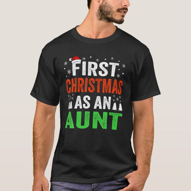 Första jul som Moster 1:a julnyfött B T Shirt (Framsida)