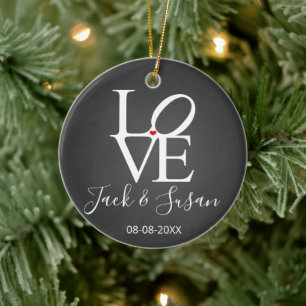 Första jul som mr kärlek christmas julgransprydnad keramik